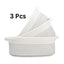 Generic Cotton Zigzag Oval Basket Pack of 3 Storage Basket For Clothes (White)