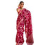 Generic Women's Silk Printed Saree With Unstitched Blouse 5.5Mtr (Pink)
