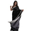 Generic Women's Cotton Printed Saree With Unstitched Blouse 5.5Mtr (Black)
