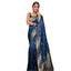 Generic Women's Silk Printed Saree With Unstitched Blouse 5.5Mtr (Rama)