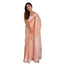 Generic Women's Cotton Printed Saree With Unstitched Blouse 5.5Mtr (Peach)
