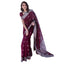 Generic Women's Cotton Printed Saree With Unstitched Blouse 5.5Mtr (Maroon)