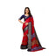Generic Women's Soft Blooming Marshmallow Fabric Kalamkari Printed Saree With Unstitched Blouse 5.5Mtr (Red)