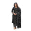 Generic Women's Cotton Blend Printed Kurti With Pant Dupatta Set (Black)