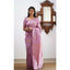 Generic Women's Litchi silk Printed Saree With Unstitched Blouse (Light Pink)