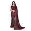 Generic Women's Georgette Printed Saree With Unstitched Blouse 5.5Mtr (Maroon)