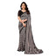 Generic Women's Georgette Printed Saree With Unstitched Blouse 5.5Mtr (Black)
