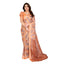 Generic Women's Georgette Printed Saree With Unstitched Blouse 5.5Mtr (Orange)