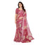 Generic Women's Georgette Printed Saree With Unstitched Blouse 5.5Mtr (Pink)
