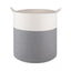 Generic Cotton 12x14 Inch- 1 Pcs Storage Basket For Clothes (Gray-White)