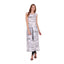 Generic Women's Casual Crepe Sleeveless Slit Dress (White)