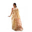 Generic Women's Soft Lilan Printed Saree With Unstitched Blouse 5.5Mtr (Cream)