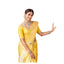Generic Women's Soft Lichi Silk Printed Saree With Unstitched Blouse 5.5Mtr (Yellow)