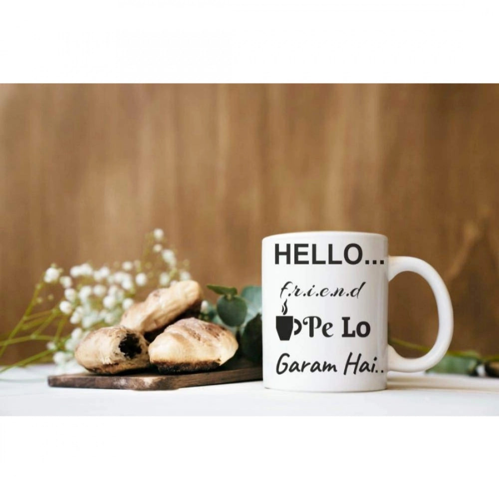 Generic Printed Ceramic Coffee Mug - 1 Pieces, White, 11oz Secondary image