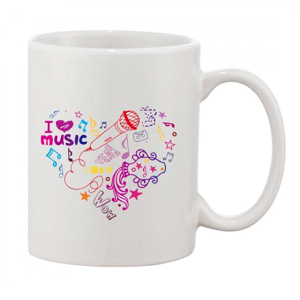 Generic Printed Ceramic Coffee Mug - 1 Pieces, White, 11oz Main image