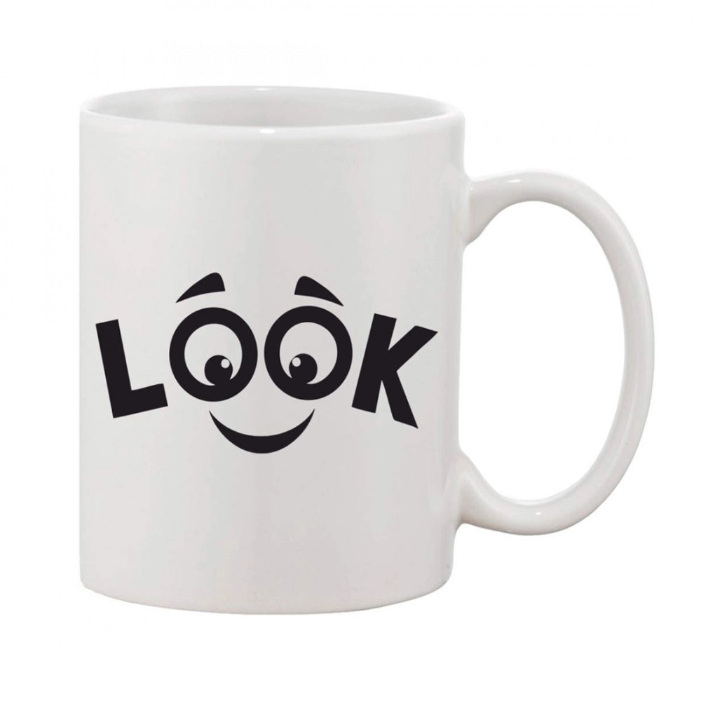 Generic Printed Ceramic Coffee Mug - 1 Pieces, White, 11oz Main image