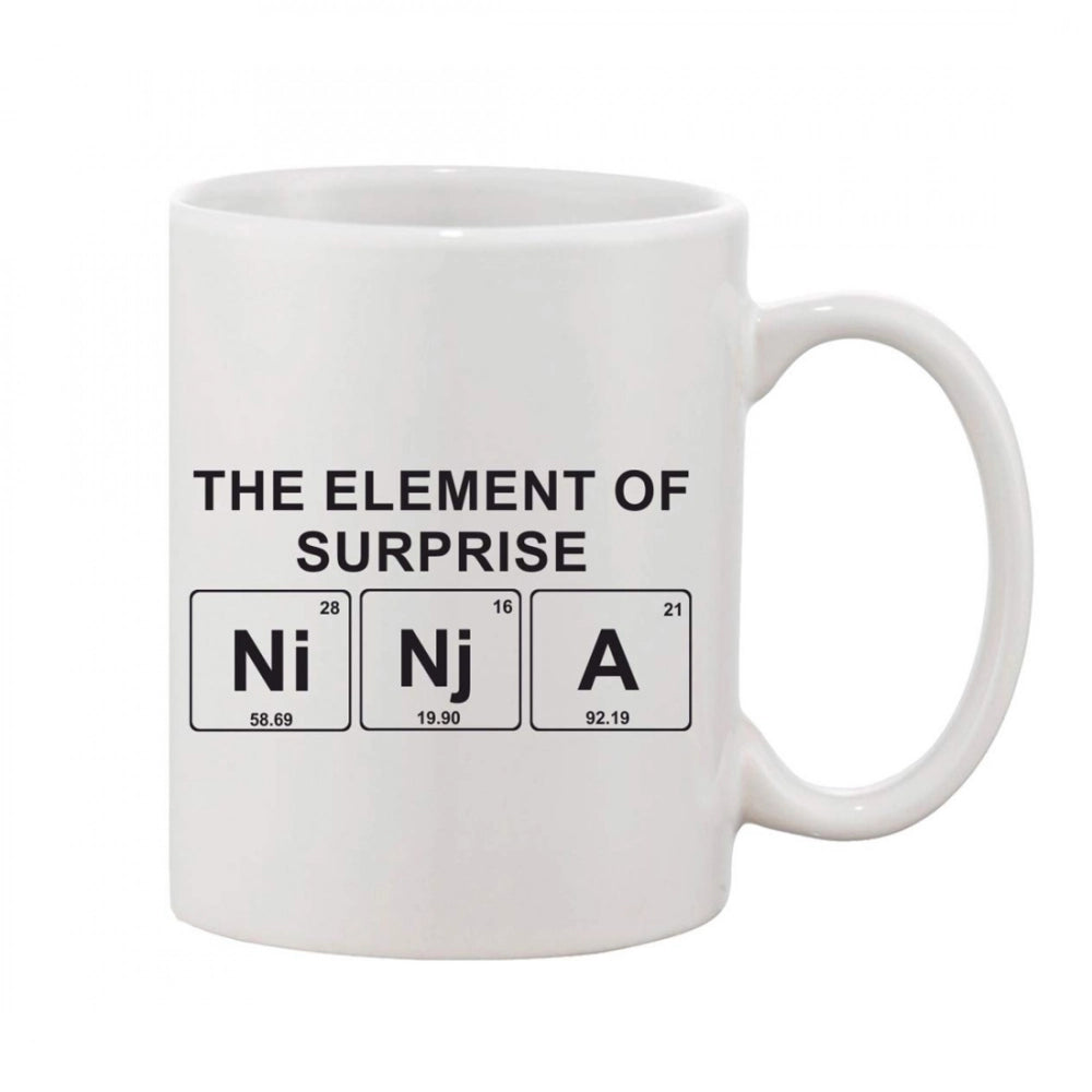 Generic Printed Ceramic Coffee Mug - 1 Pieces, White, 11oz Main image