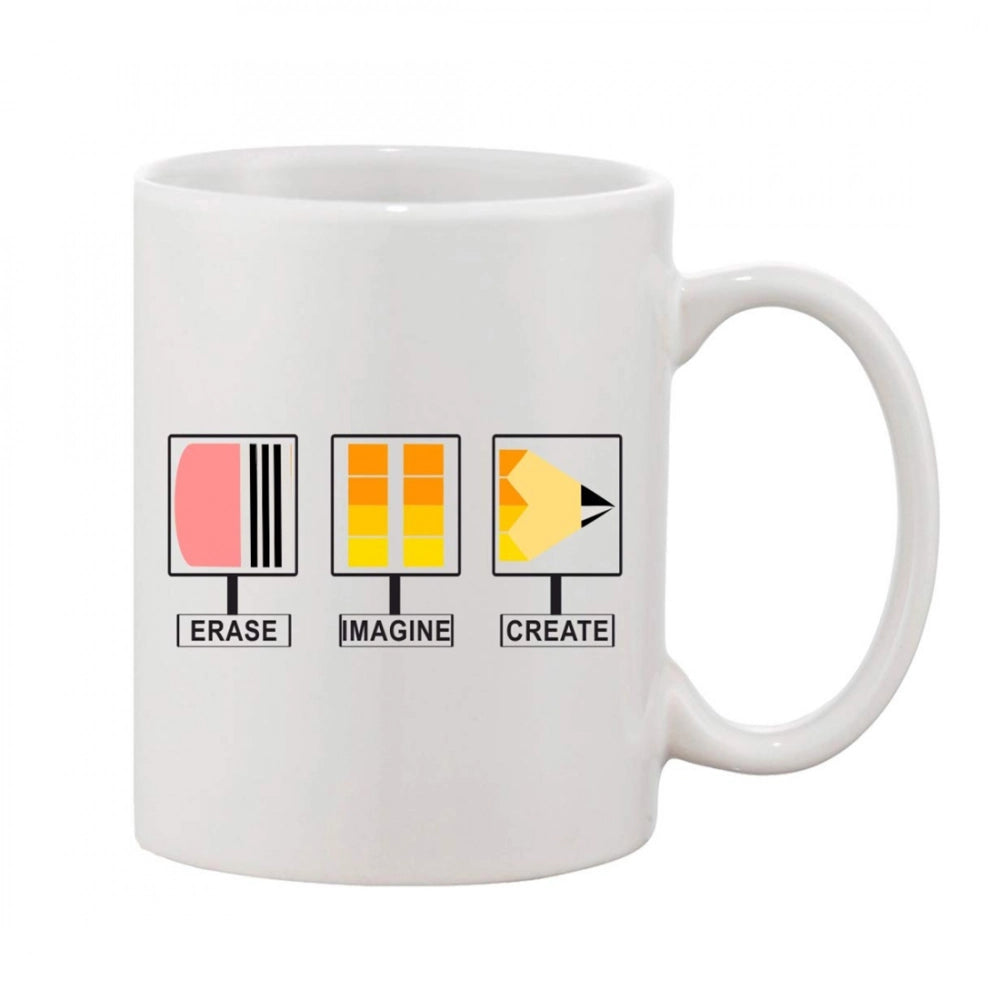 Generic Printed Ceramic Coffee Mug - 1 Pieces, White, 11oz Main image