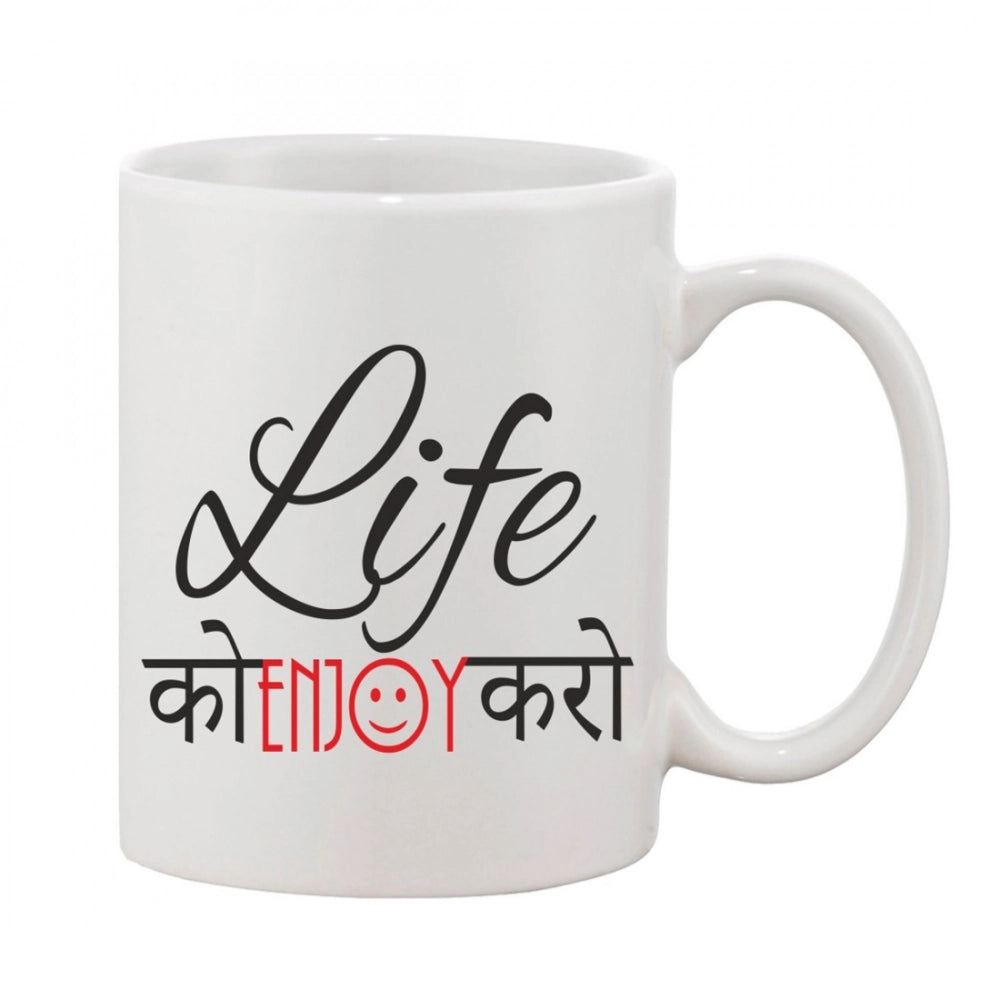 Generic Printed Ceramic Coffee Mug - 1 Pieces, White, 11oz Main image