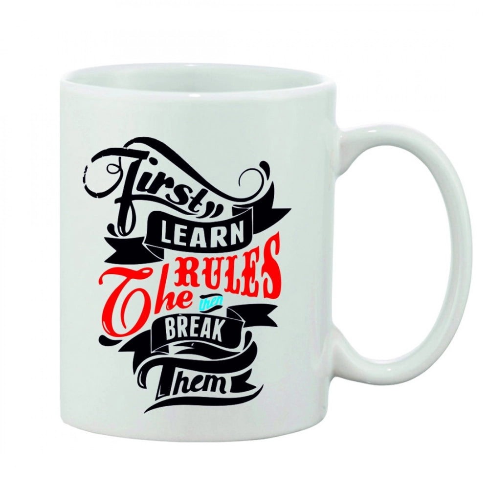 Generic Printed Ceramic Coffee Mug - 1 Pieces, White, 11oz Main image