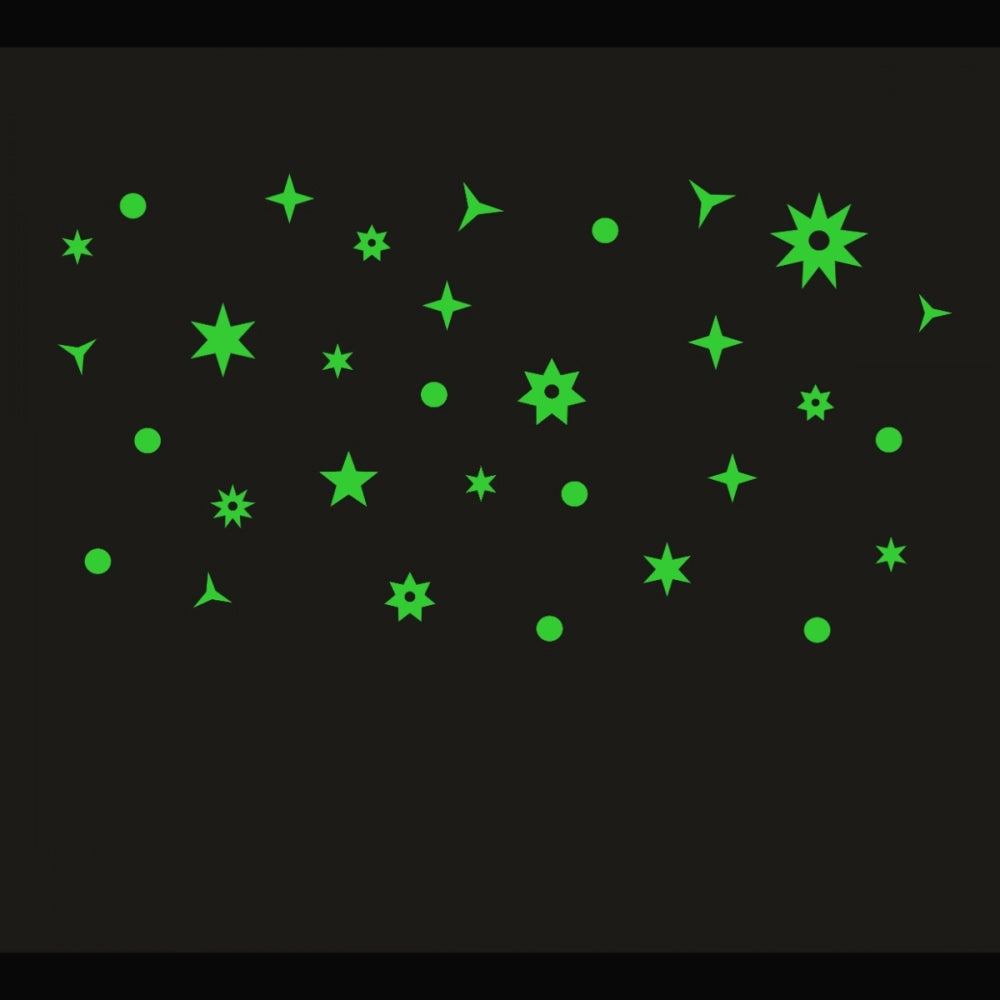 Generic Green Galaxy Of Stars Radium Wall Sticker Main image