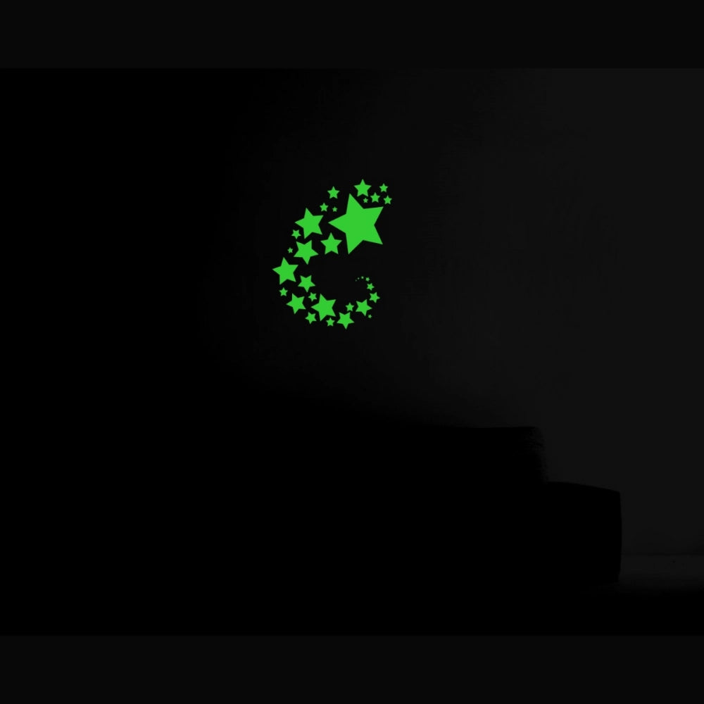 Generic Green Galaxy Of Stars With Moon Radium Wall Sticker Secondary image