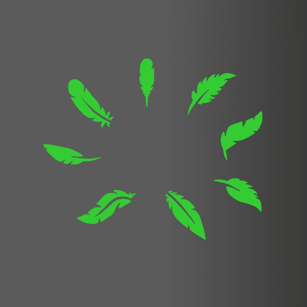 Generic Green Leaf Radium Wall Sticker Secondary image