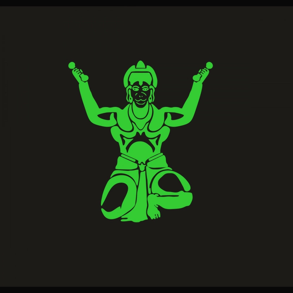 Generic Green Hanuman Ji Radium Wall Sticker Main image