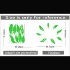 Generic Green Leaf Radium Wall Sticker