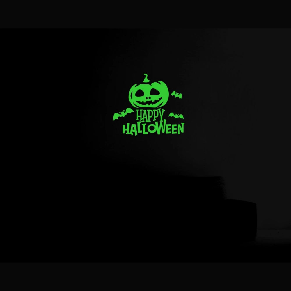 Generic Green Happy Halloween Radium Wall Sticker Secondary image