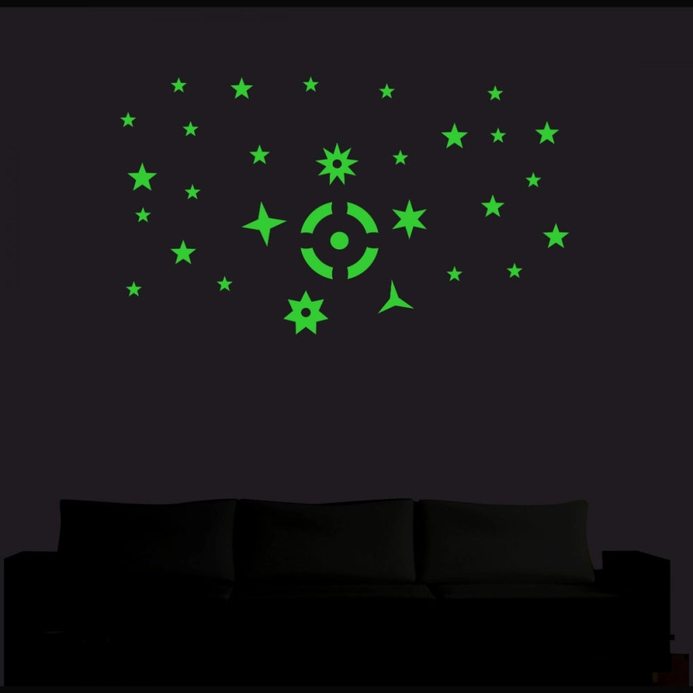 Generic Green Galaxy Of Stars With Moon Radium Wall Sticker Secondary image