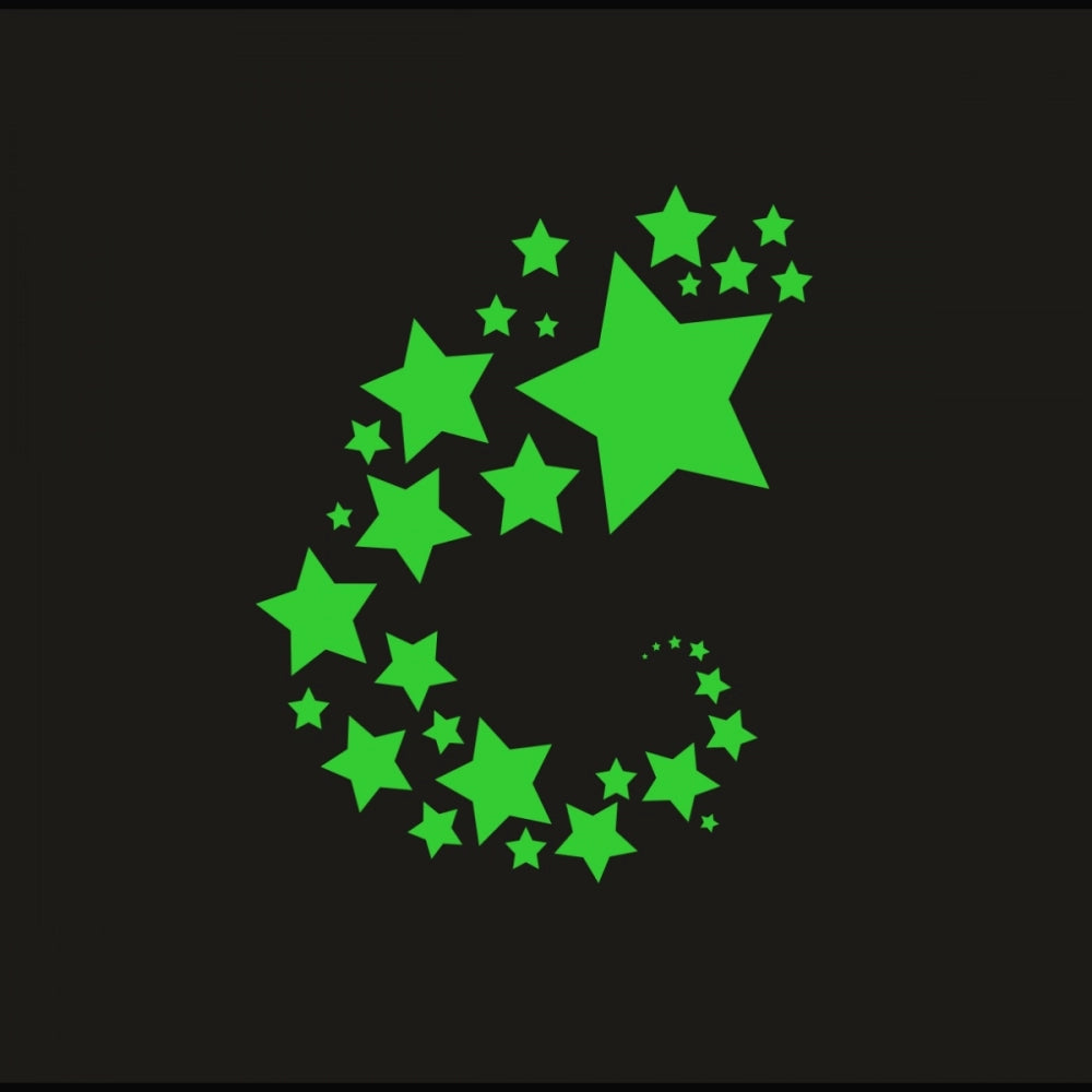 Generic Green Galaxy Of Stars With Moon Radium Wall Sticker Main image