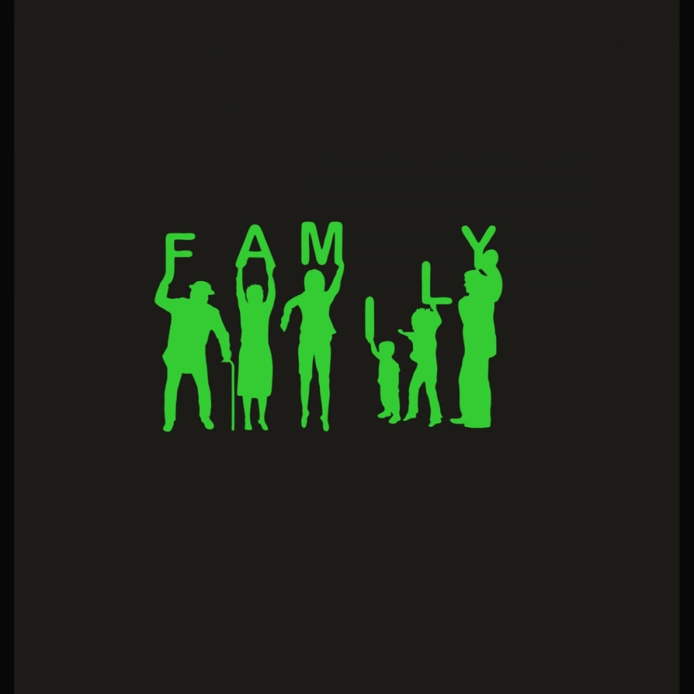 Generic Green Family Radium Wall Sticker Main image
