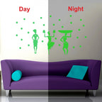 Generic Green Dancing Lady Radium Wall Sticker