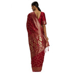 Generic Women's Banarasi Silk Saree (Red,5-6 Mtrs)