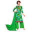 Generic Women's Glaze Cotton Unstitched Salwar Suit-Material With Dupatta (Green &amp; Multi,2.3 Mtrs)