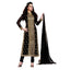 Generic Women's Georgette Unstitched Salwar Suit-Material With Dupatta (Black,2 Mtrs)