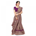 Generic Women's Jacquard Silk Kanjivaram Jacquard Silk Saree With Blouse (Jamli, 5-6 Mtrs)