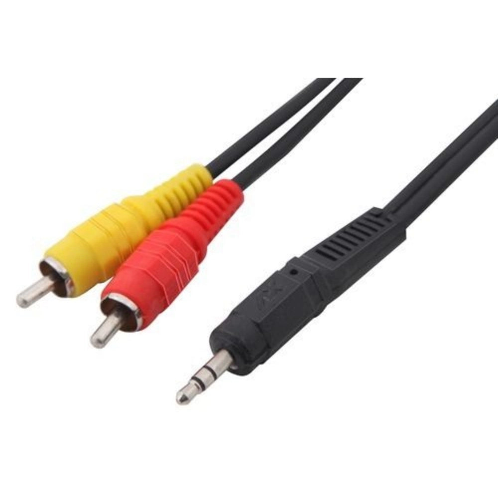 Generic 3.5mm Stereo Audio Male to 2RCA Male EP to 2RCA 1.5 Yards Connects Mobile and Home Theatre (Black) Secondary image