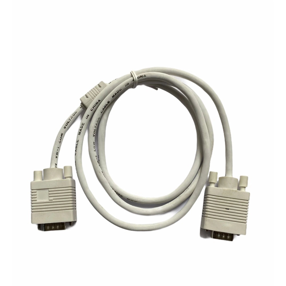 Generic VGA Cable Male to Male 1.5 Yards Supports PC, Monitor, TV, LCD_LED, Plasma, Projector, TFT (White) Main image