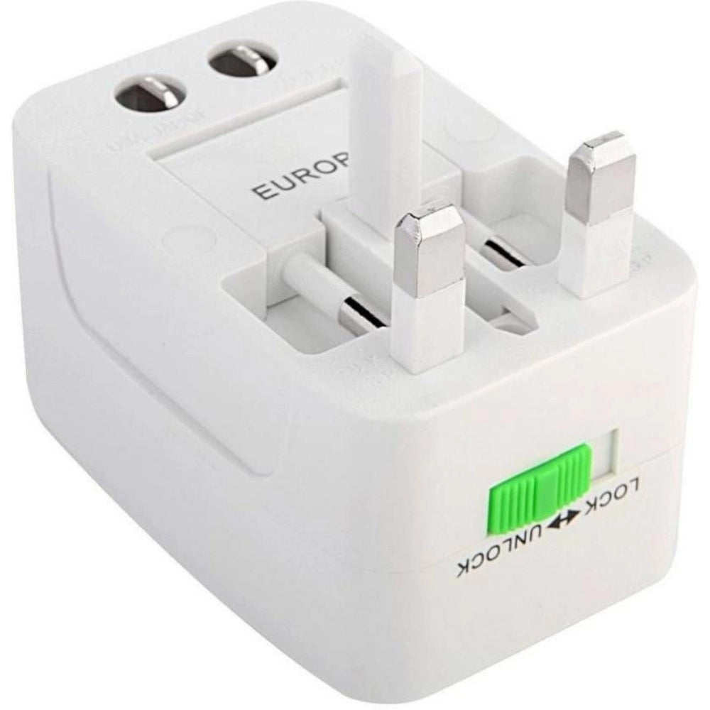 Generic Universal Travel Adapter with 125V 6A, 250V Surge_Spike Protected Electrical Plug White (White) Main image