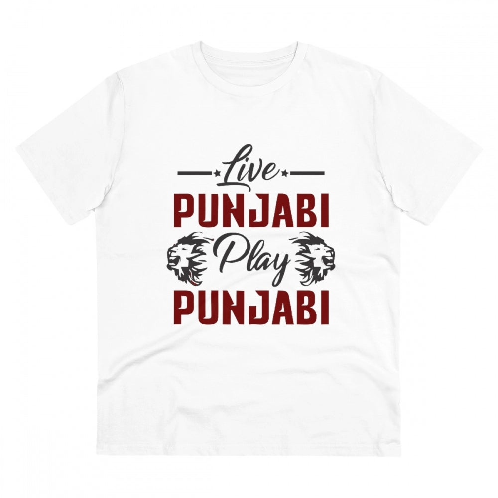 Generic Men's PC Cotton Cricket Design Printed T Shirt (Color: White, Thread Count: 180GSM) Main image