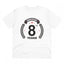Generic Men's PC Cotton 8th Anniversary Printed T Shirt (Color: White, Thread Count: 180GSM)