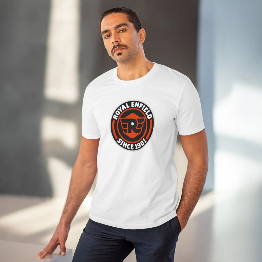 Generic Men's PC Cotton Bike Ride Design Printed T Shirt (Color: White, Thread Count: 180GSM) Secondary image