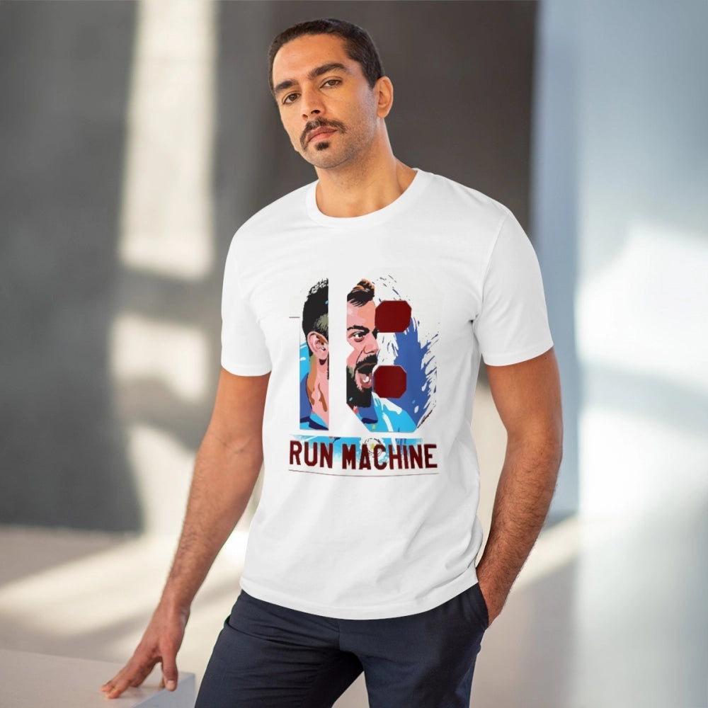 Generic Men's PC Cotton Cricket Design Printed T Shirt (Color: White, Thread Count: 180GSM) Secondary image