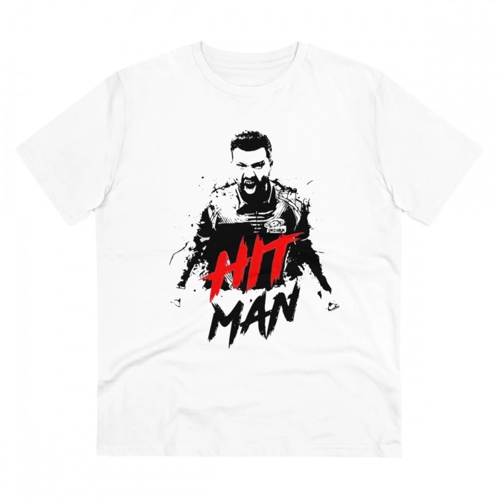 Generic Men's PC Cotton Cricket Design Printed T Shirt (Color: White, Thread Count: 180GSM) Main image