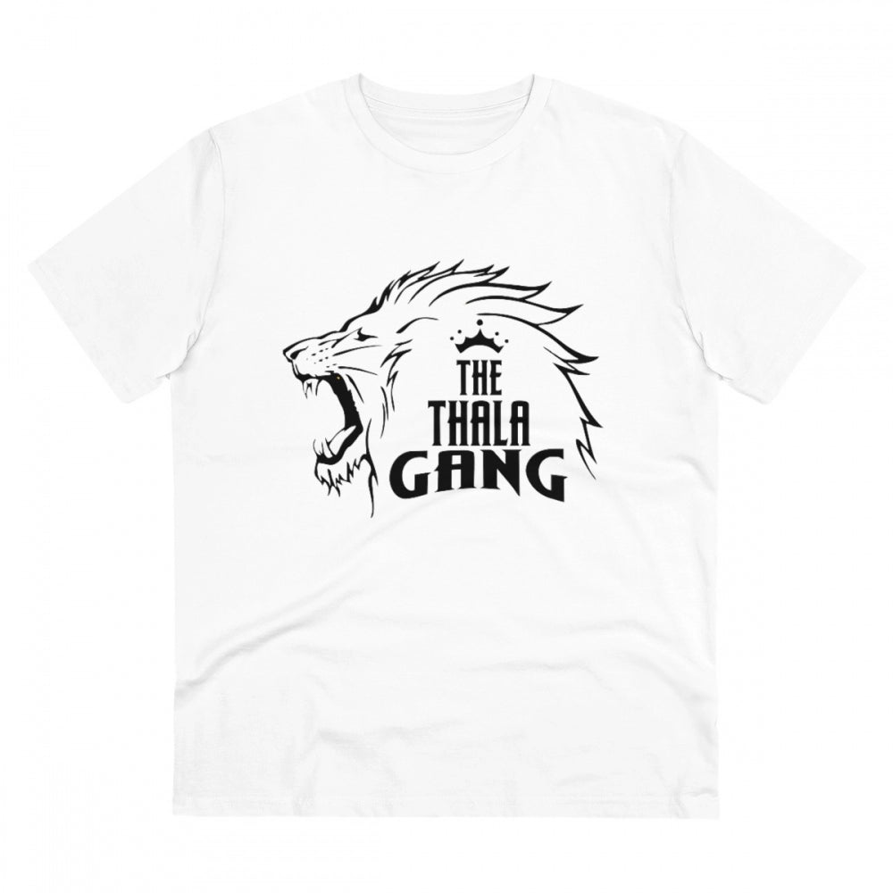 Generic Men's PC Cotton Cricket Design Printed T Shirt (Color: White, Thread Count: 180GSM) Main image