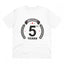 Generic Men's PC Cotton 5th Anniversary Printed T Shirt (Color: White, Thread Count: 180GSM)