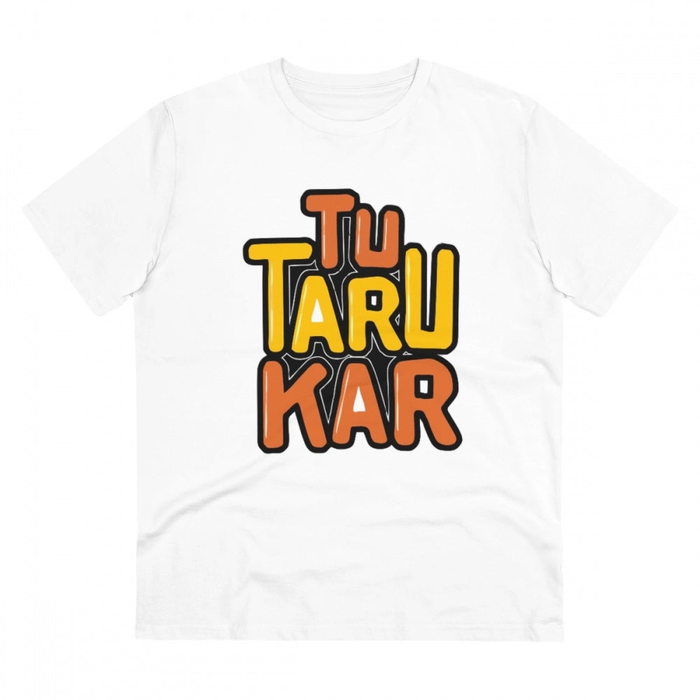 Generic Men's PC Cotton Tu Taru Kar Printed T Shirt (Color: White, Thread Count: 180GSM) Main image