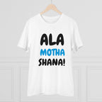 Generic Men's PC Cotton Marathi Desing Printed T Shirt (Color: White, Thread Count: 180GSM)